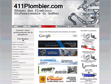 Tablet Screenshot of 411plombier.com